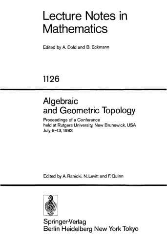 Tapa de Algebraic and geometric topology