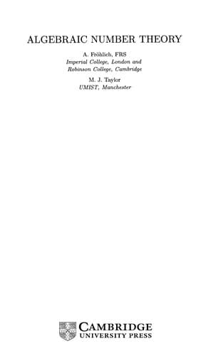 Tapa de Algebraic number theory