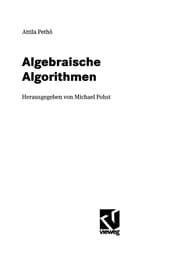 Tapa de Algebraische Algorithmen