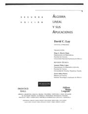 Tapa de Álgebra lineal y sus aplicaciones
