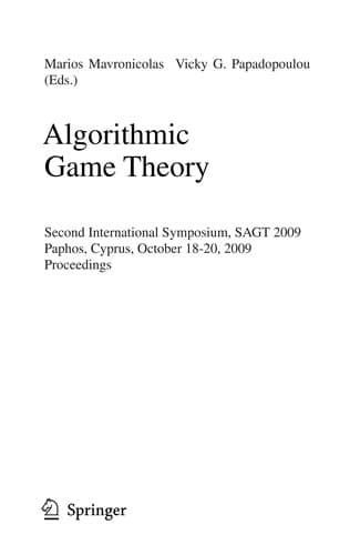 Tapa de Algorithmic Game Theory