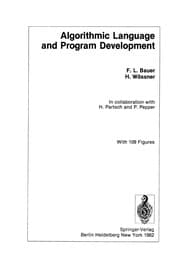 Tapa de Algorithmic Language and Program Development