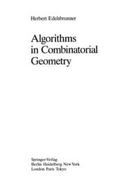 Tapa de Algorithms in Combinatorial Geometry