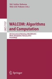 Tapa de WALCOM: Algorithms and Computation