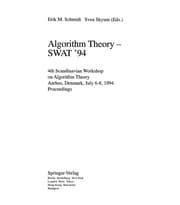 Tapa de Algorithm theory-- SWAT '94