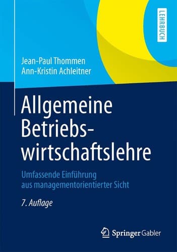 Tapa de Allgemeine Betriebswirtschaftslehre
