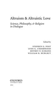 Tapa de Altruism & altruistic love