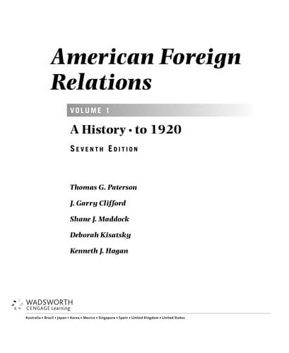 Tapa de American foreign relations