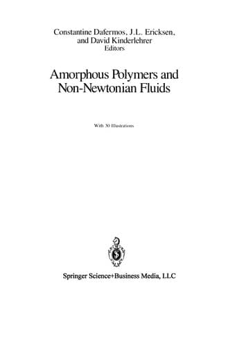 Tapa de Amorphous Polymers and Non-Newtonian Fluids