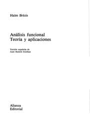 Tapa de Análisis funcional, teoría y aplicaciones