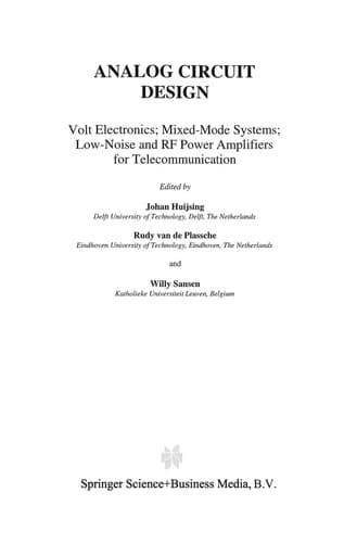 Tapa de Analog Circuit Design
