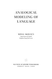 Tapa de Analogical Modeling of Language