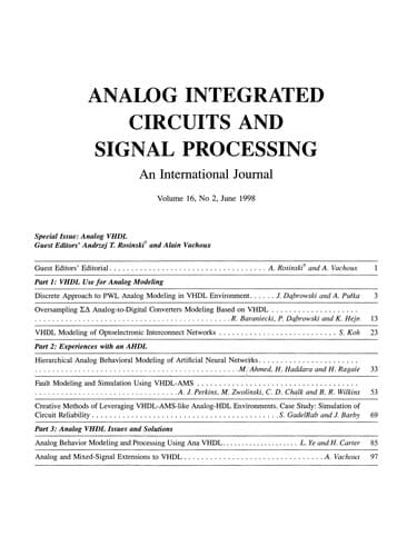 Tapa de Analog VHDL