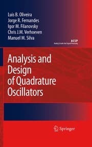 Tapa de Analysis and design of quadrature oscillators