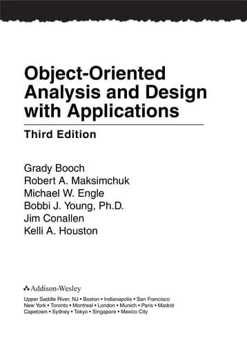 Tapa de Object-oriented analysis and design with applications