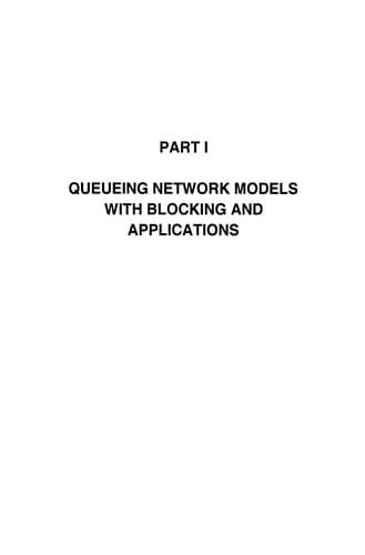 Tapa de Analysis of Queueing Networks with Blocking