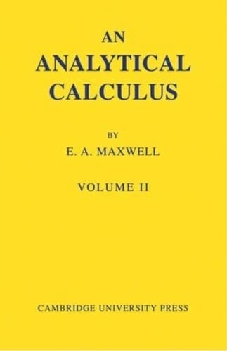 Tapa de An analytical calculus