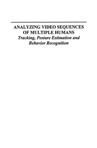 Tapa de Analyzing video sequences of multiple humans
