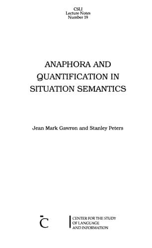 Tapa de Anaphora and quantification in situation semantics