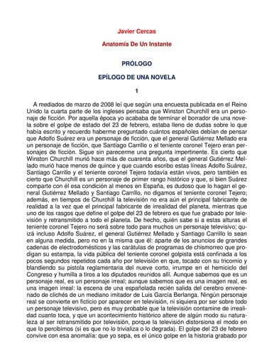 Tapa de Anatomía de un instante
