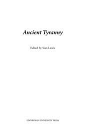 Tapa de ANCIENT TYRANNY; ED. BY SIAN LEWIS