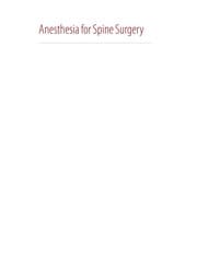 Tapa de Anesthesia for spine surgery