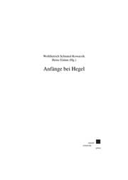 Tapa de Anfänge bei Hegel