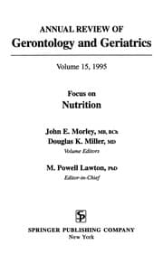 Tapa de Annual Review of Gerontology and Geriatrics, 15 (1995)