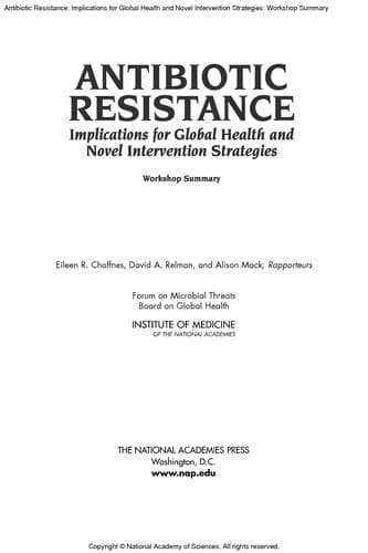 Tapa de Antibiotic resistance