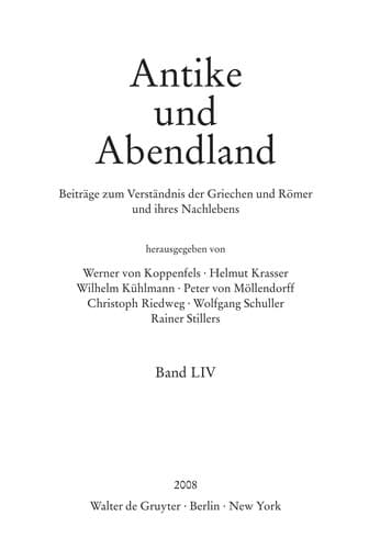 Tapa de Antike und Abendland