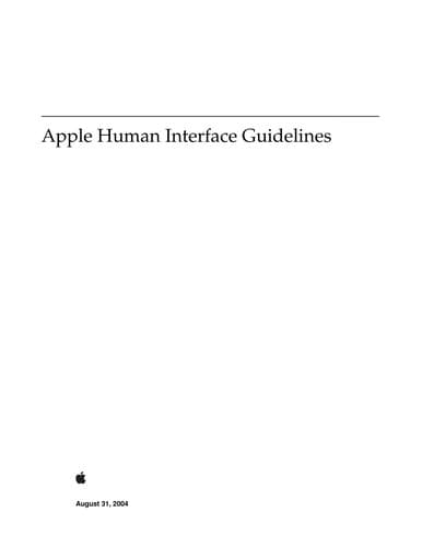 Tapa de Apple human interface guidelines