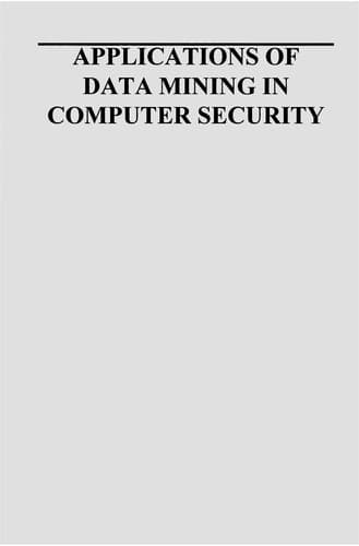 Tapa de Applications of Data Mining in Computer Security
