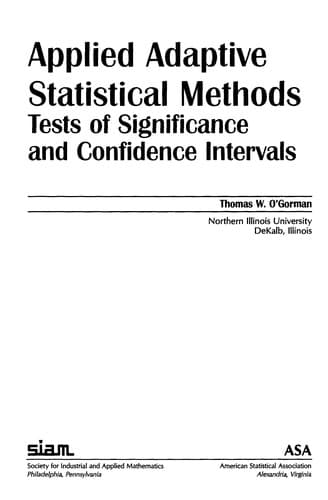 Tapa de Applied adaptive statistical methods