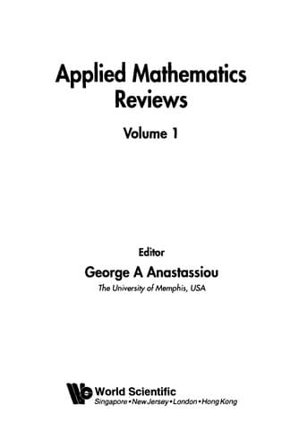 Tapa de Applied mathematics reviews