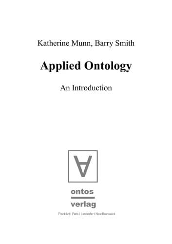 Tapa de Applied ontology