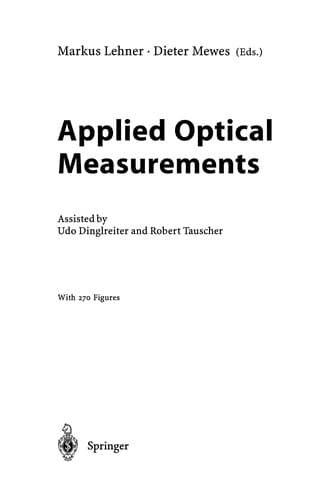 Tapa de Applied Optical Measurements