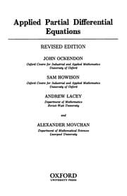 Tapa de APPLIED PARTIAL DIFFERENTIAL EQUATIONS; JOHN OCKENDON...ET AL