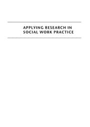 Tapa de Applying Research In Social Work Practice