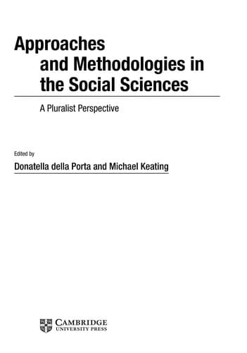 Tapa de Approaches and methodologies in the social sciences