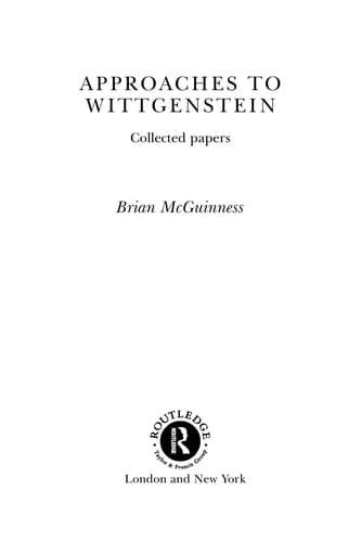 Tapa de Approaches to Wittgenstein