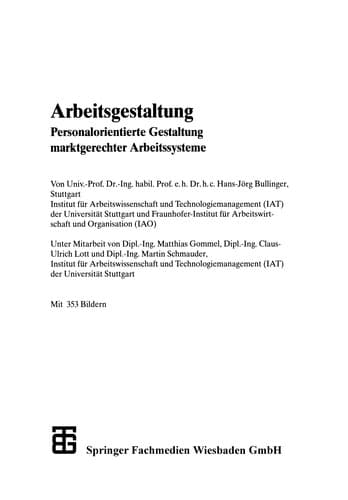 Tapa de Arbeitsgestaltung