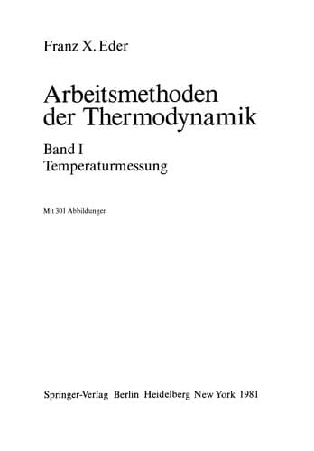 Tapa de Arbeitsmethoden der Thermodynamik