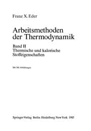 Tapa de Arbeitsmethoden der Thermodynamik