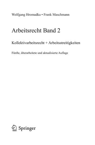 Tapa de Arbeitsrecht Band 2