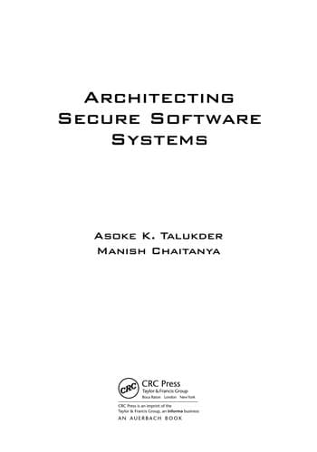 Tapa de Architecting secure software systems