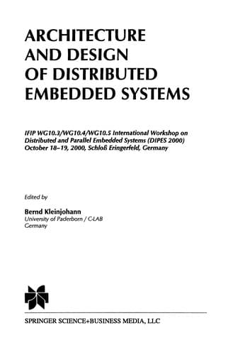 Tapa de Architecture and Design of Distributed Embedded Systems
