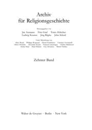 Tapa de Archiv fur Religionsgeschichte