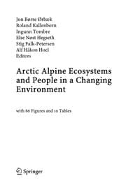 Tapa de Arctic alpine ecosystems and people in a changing environment