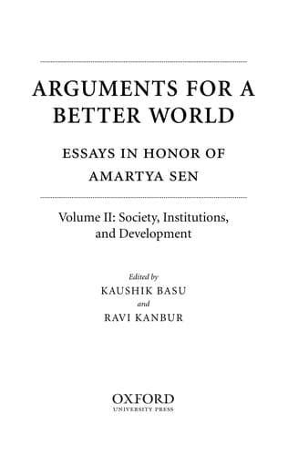 Tapa de Arguments for a better world