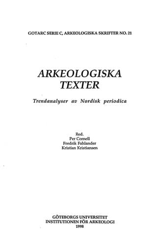 Tapa de Arkeologiska texter